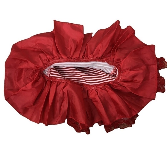 RARE EDITIONS Santa Dress Ruffle Tutu Stripe Christmas Holiday Appliqué Size 18M - Picture 5 of 10